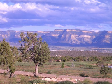 View of Mesa Verde National Park from the Hanson's patio