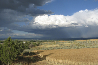 An approaching storm August 2005 on the Burdette/Sweezey property