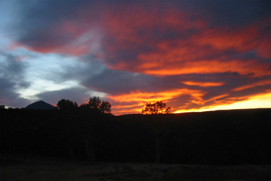 Sunset October 24, 2003 from the Burdette/Sweezey porch